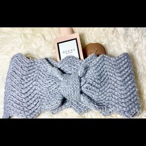 Cute Warm Gray Bow Shape Headband Feminine Style